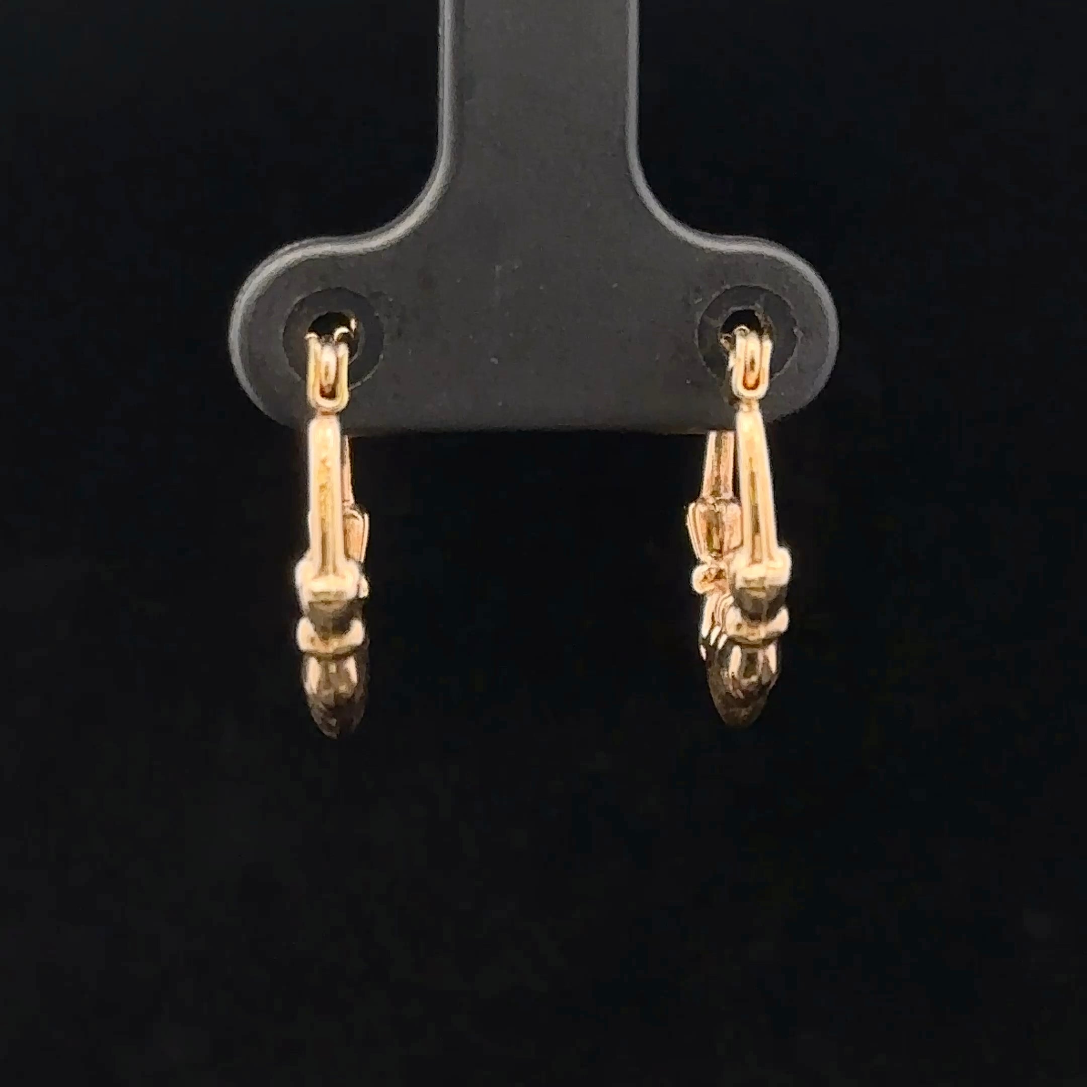 Salem 14K Yellow Gold Claddagh Hoop Earrings