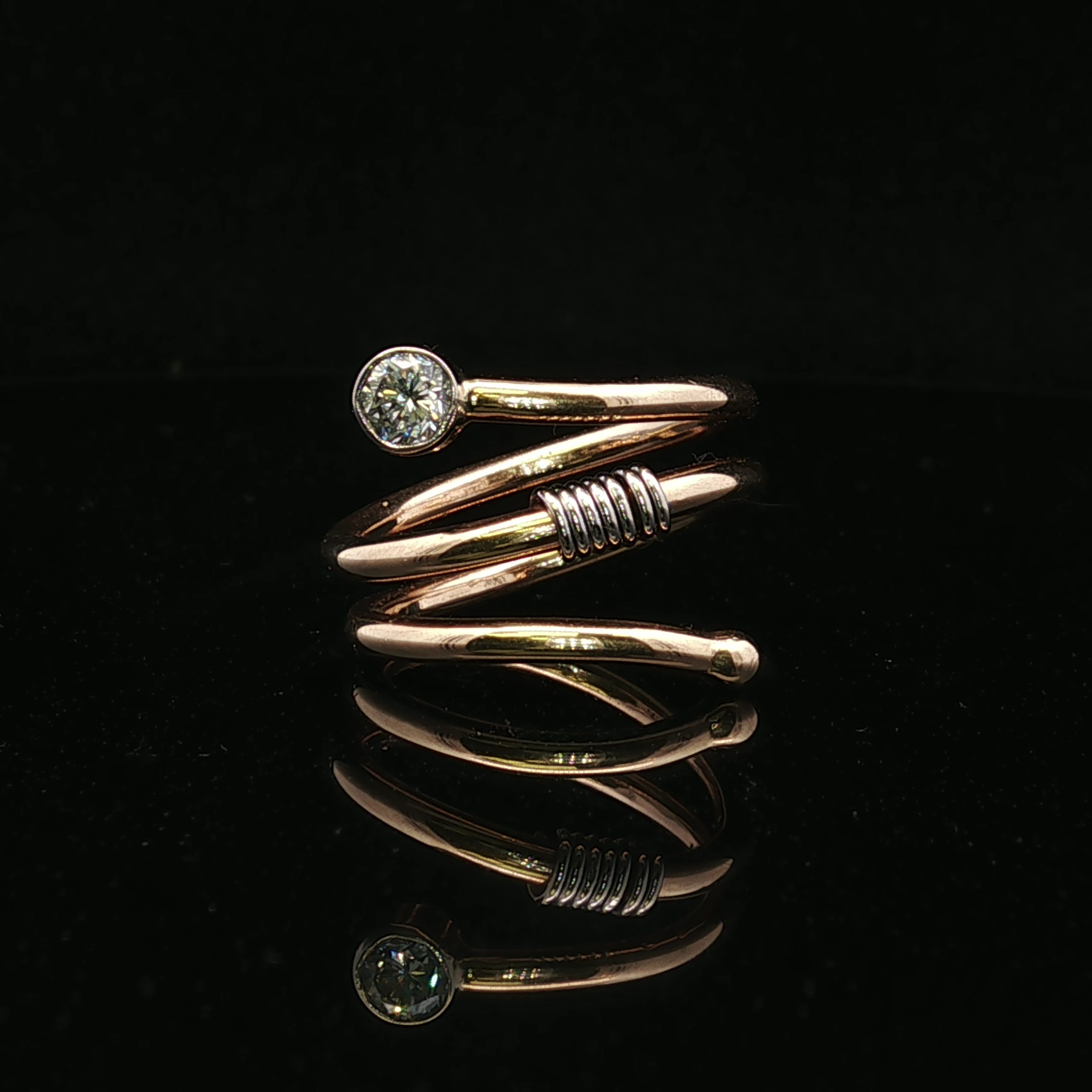 Miah Two-Tone 14K Wrap Ring with 0.33ct Diamond