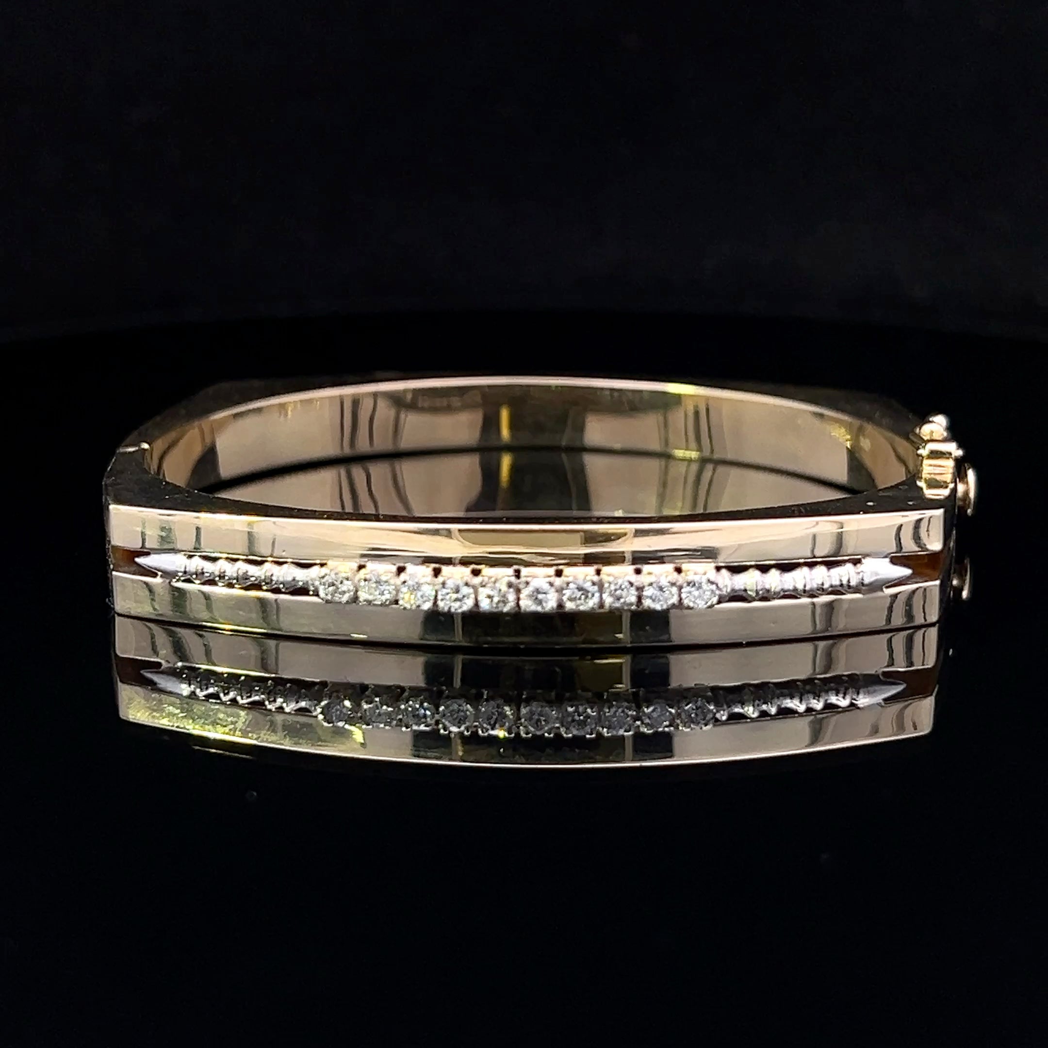 Teresa 14K Yellow Gold .30 CTW Diamond Bangle Bracelet