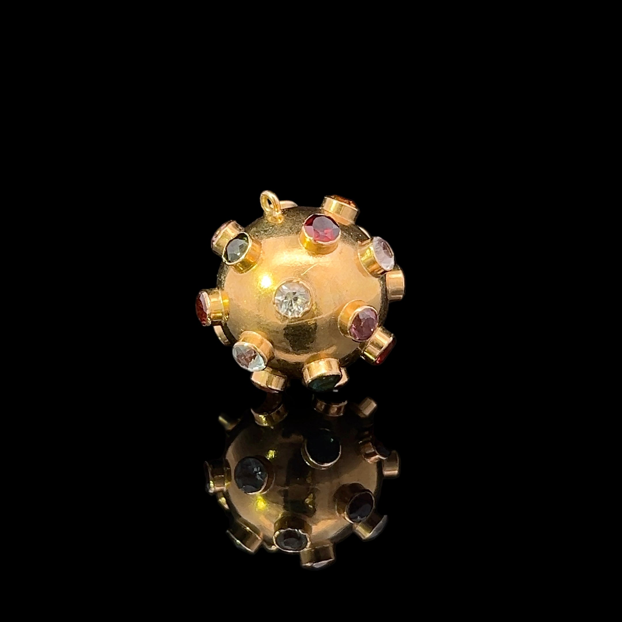 Zuri 18KY Circa 1950 Sputnik Multi-Gemstone Pendant
