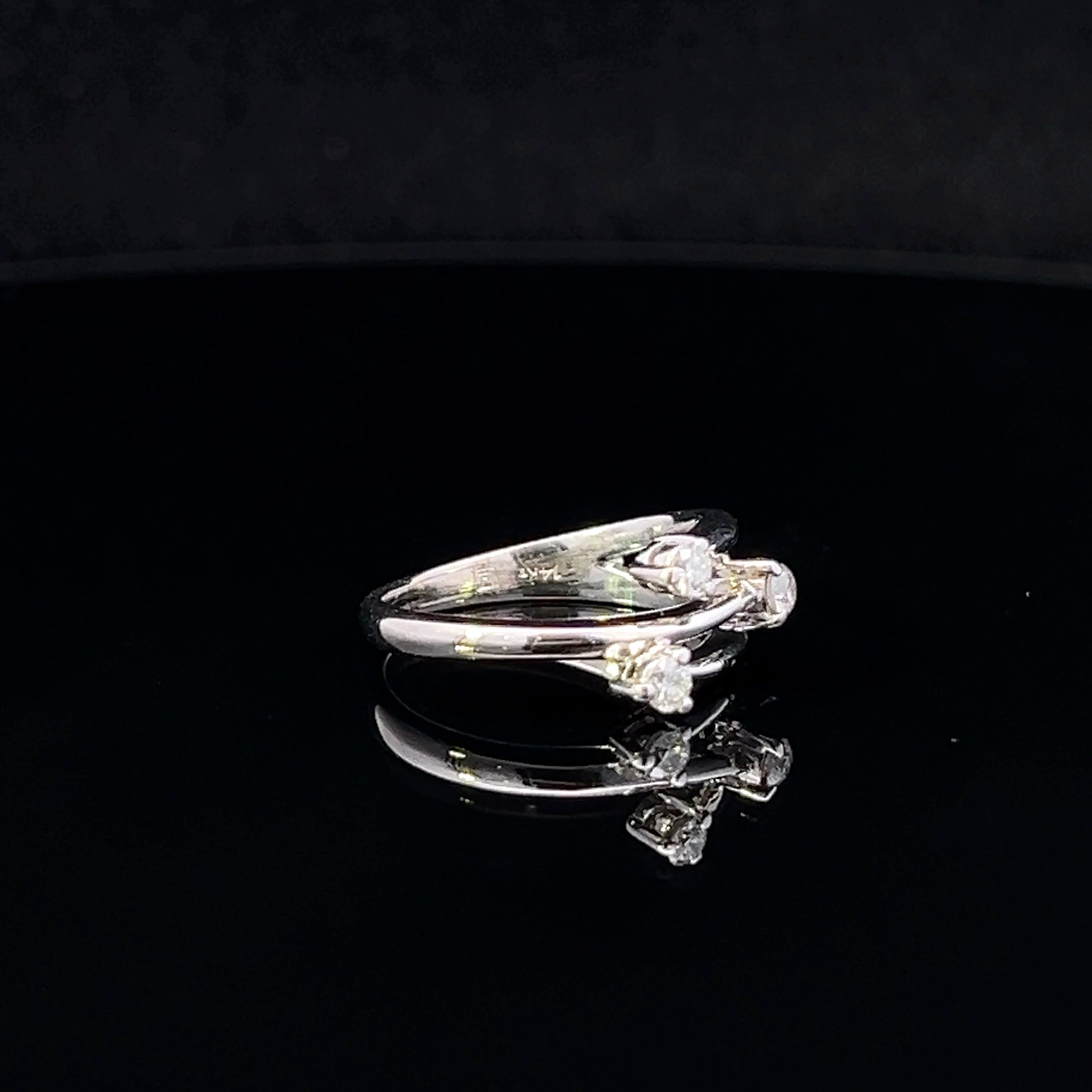 Frankie 14K White Gold Three-Diamond Ring – .18 CTW