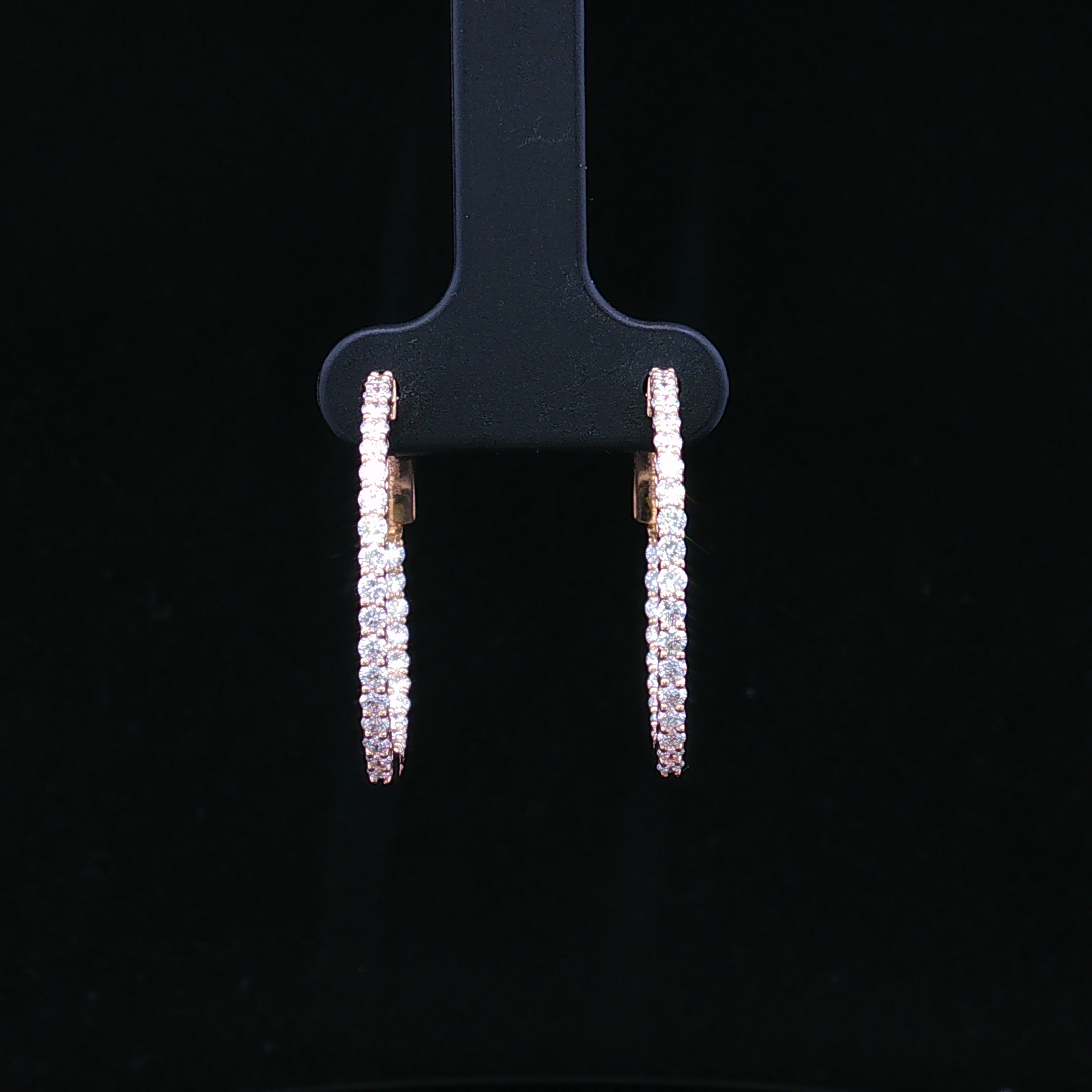 Arlette 14KY Lab Grown Diamond Hoops