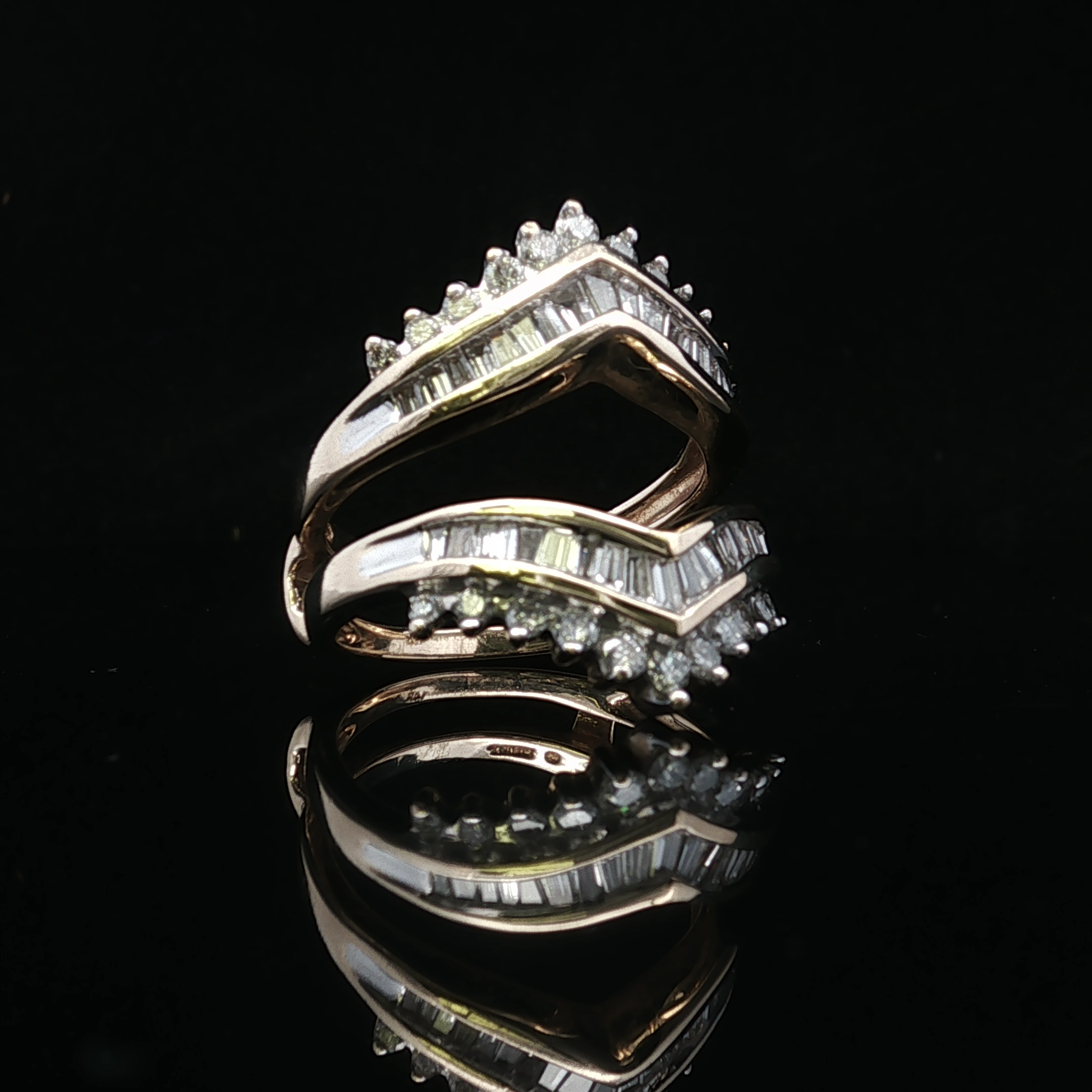 Maude 14K Yellow Gold Diamond Guard Band