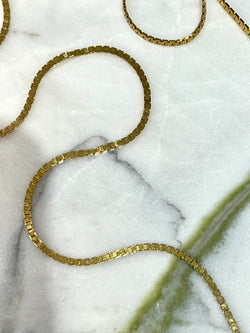 14k Yellow Flat Box 24" Chain